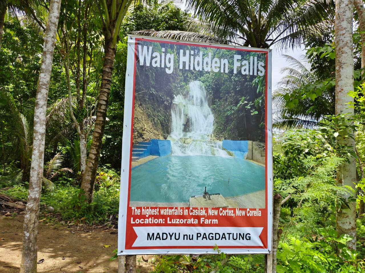 Waig Falls signage