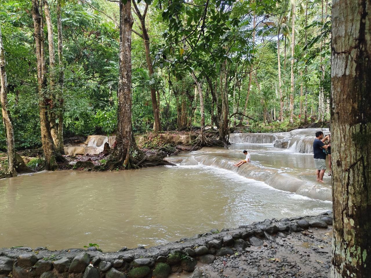 Panas falls basin pool