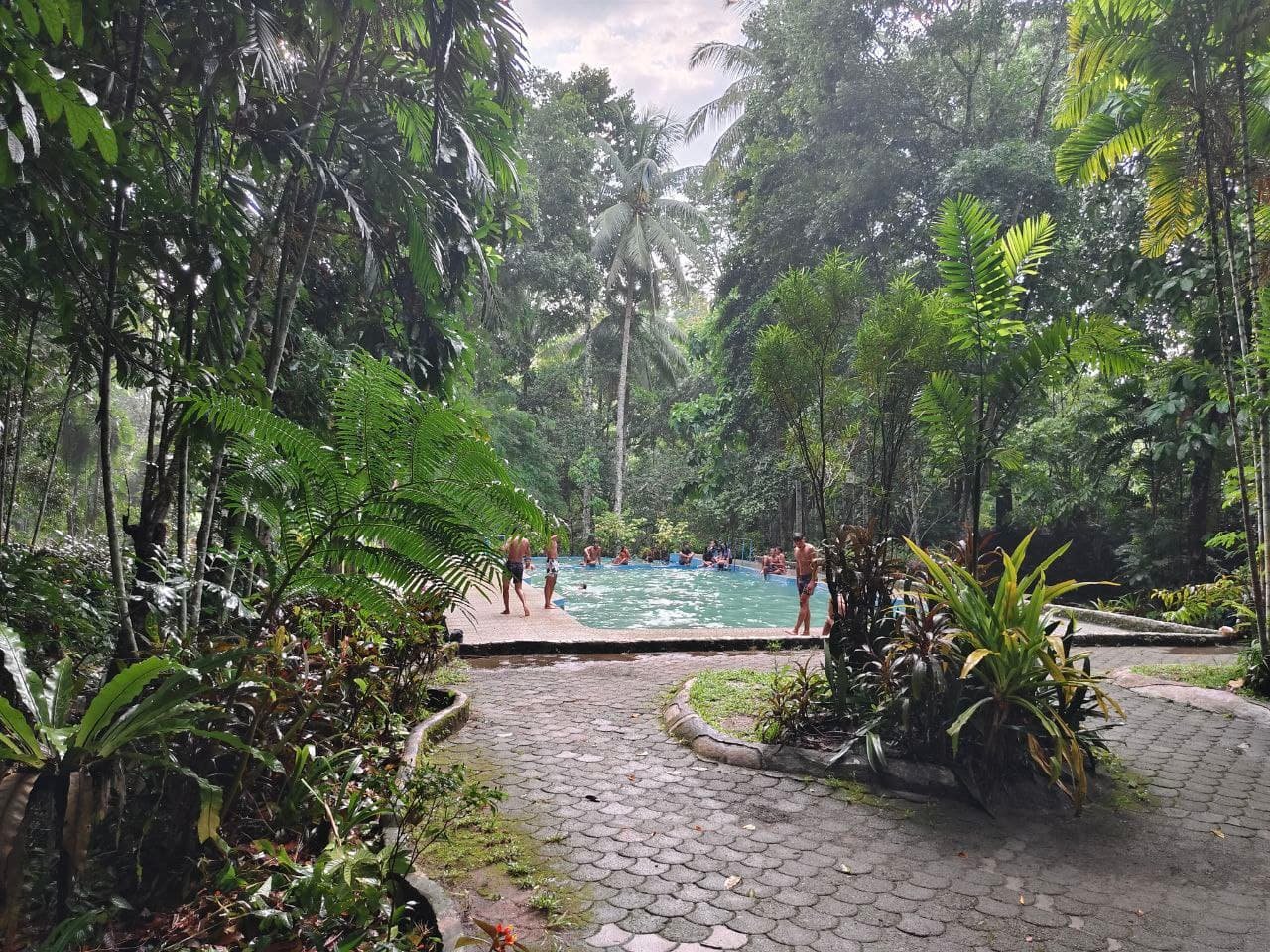 Panas falls to swimming pool