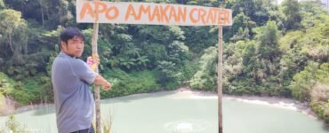 A hiker in Apo Amacan Crater in Mawab Davao de Oro