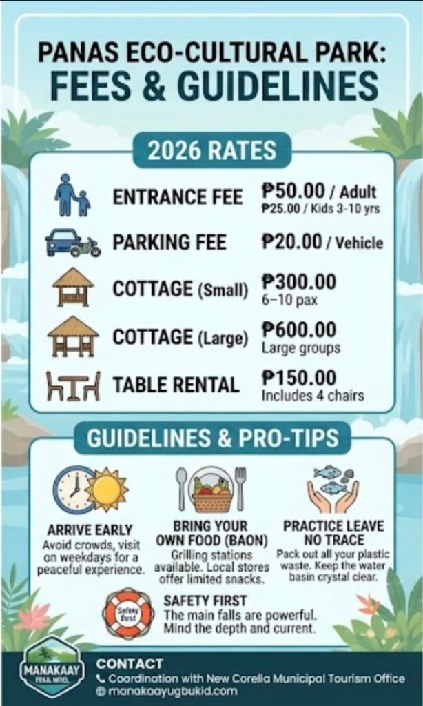 Panas Falls Davao Fees Rates and Guidelines
