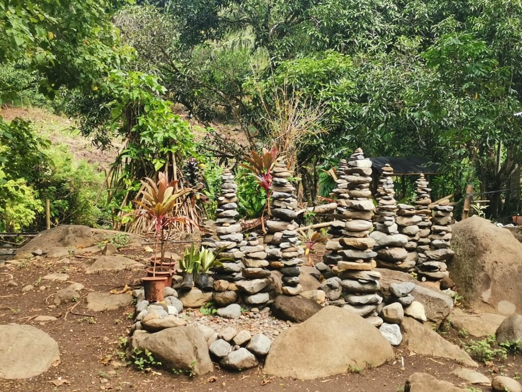 The art of piling stones at residents to Viper Peak at Bato Toril Davao guided by Manakaay ug Bukid.