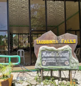 Tagbibinta Falls Maragusan Davao de Oro front entrance and signage