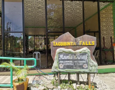 Tagbibinta Falls Maragusan Davao de Oro front entrance and signage