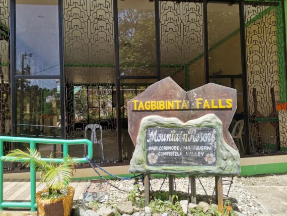 Tagbibinta Falls Maragusan Davao de Oro front entrance and signage