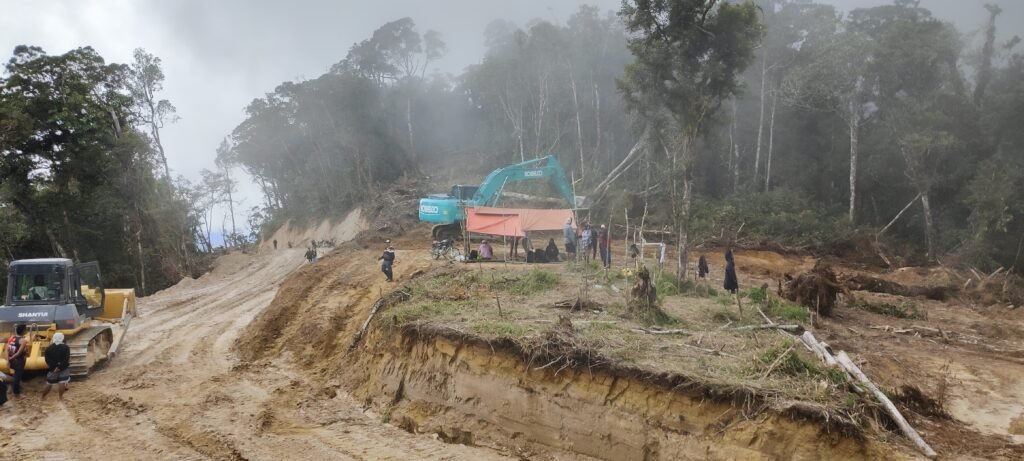 Mt. Kalumotan Maragusan Davao de Oro massive denudation of trees with backhoe.