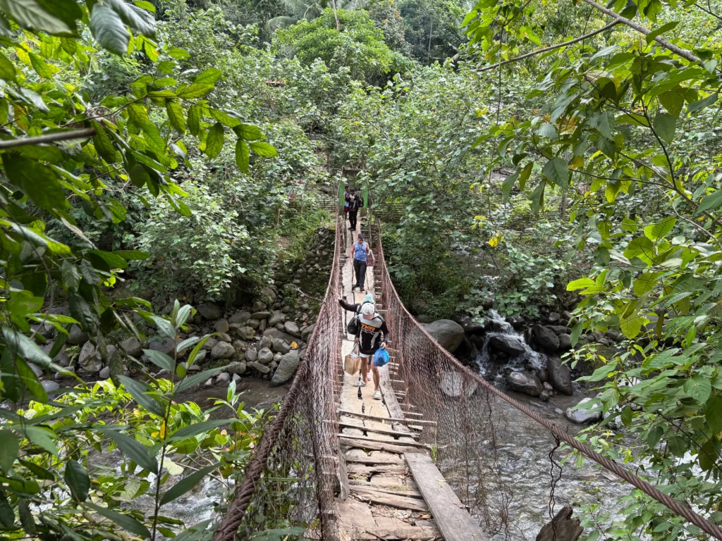Sobsob Therapeutic Spring Resort Davao hanging bridge