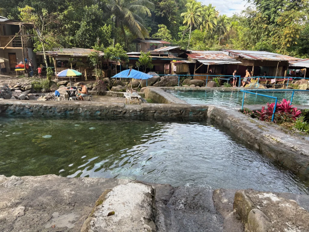 Sobsob Therapeutic Spring Resort Davao cemented pools and store area in the background