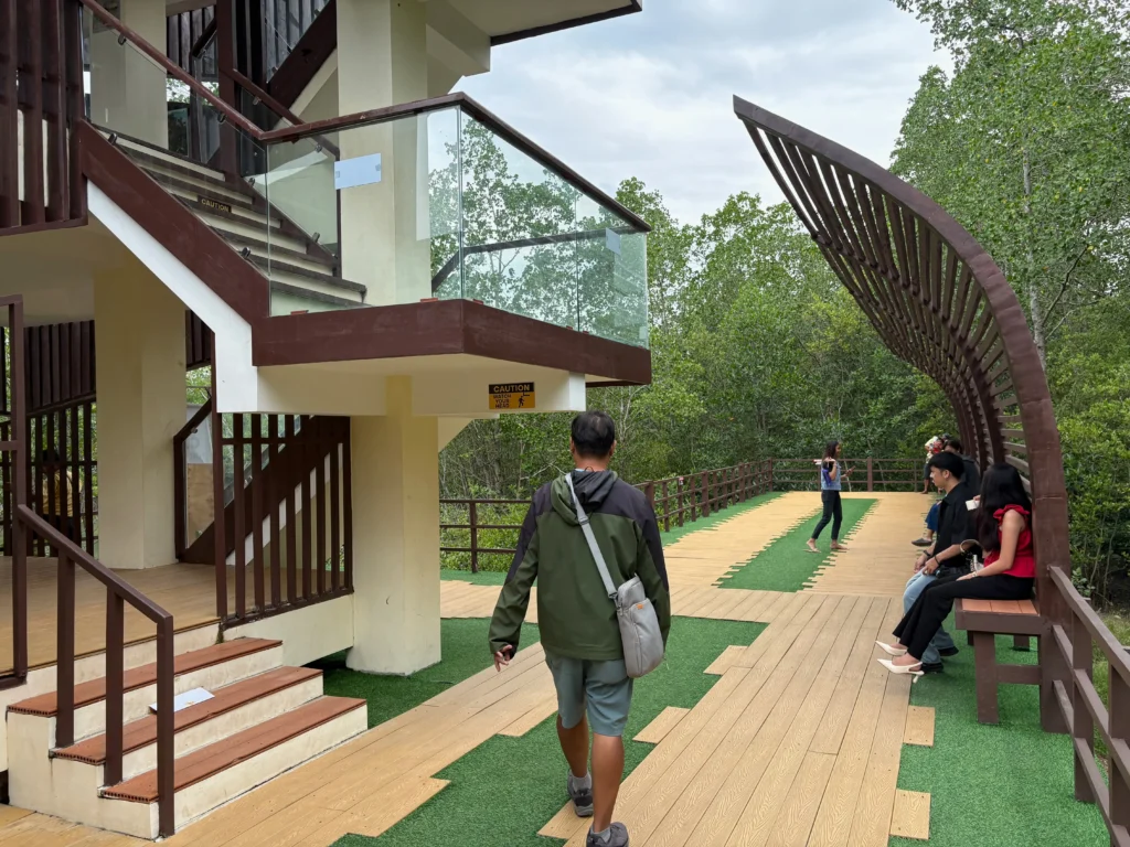 Panabo Mangrove Forest Park central area for gatherings and events, accessible to parking area for vehicles