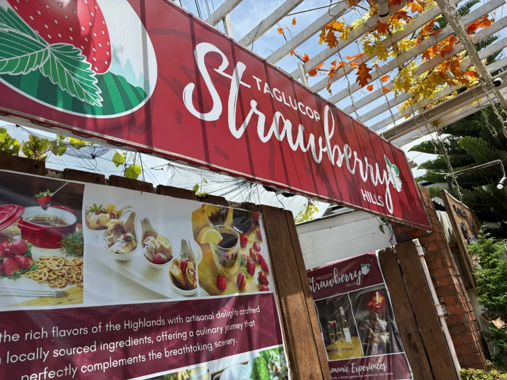 Taglucop strawberry hills kitaotao entrance signage on gate