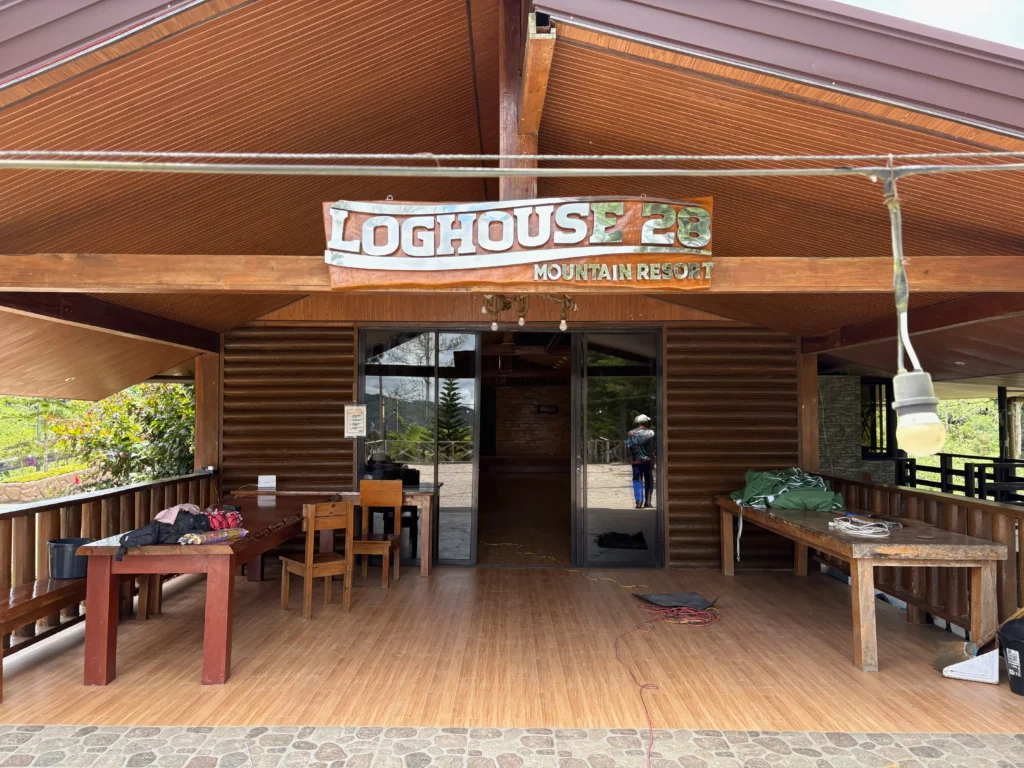 loghouse 28 mountain resort kitaotao bukidnon main hall with equipment