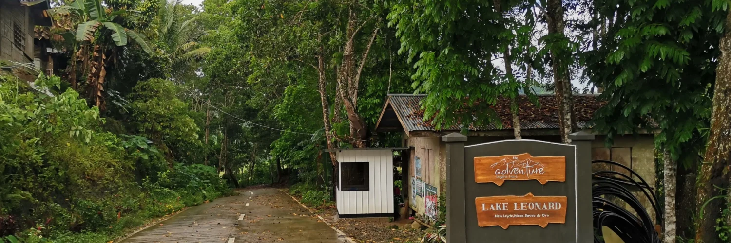 lake leonard mawab davao de oro registration booth and entrance
