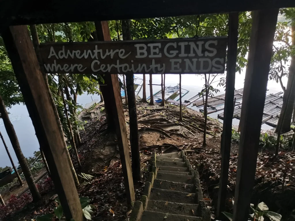 lake leonard mawab davao de oro famous adventure signage in campsite