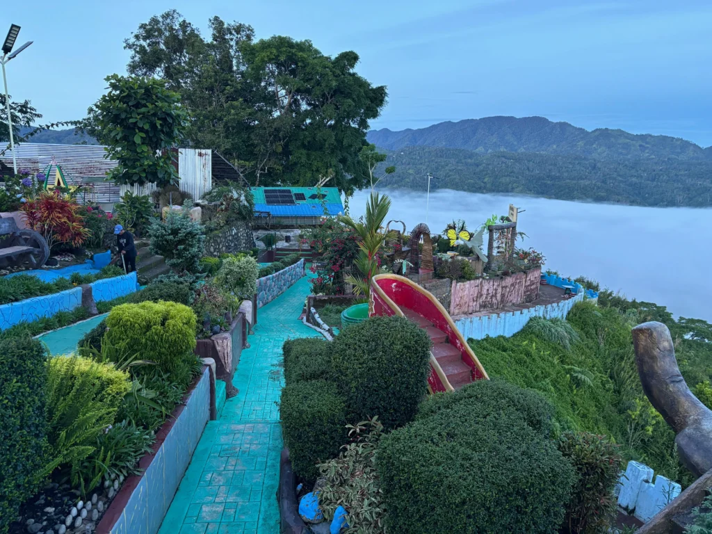 calamba farm sea of clouds maragusan development for attraction with colored pavements and landscape