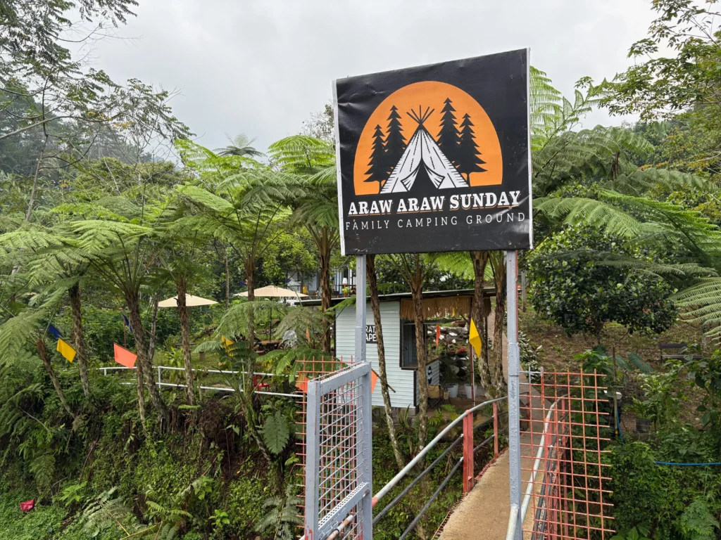Araw Araw Sunday Family Camping Ground Baracatan Toril entrance signage