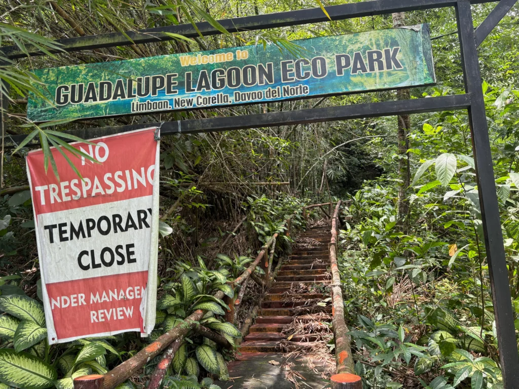 Guadalupe Lagoon Eco Park Limbaan New Corella temporary closure