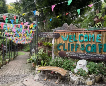 Gazebo Glass Bridge and Cliff's Cafe Balimba Hills Talaingod entrance signage