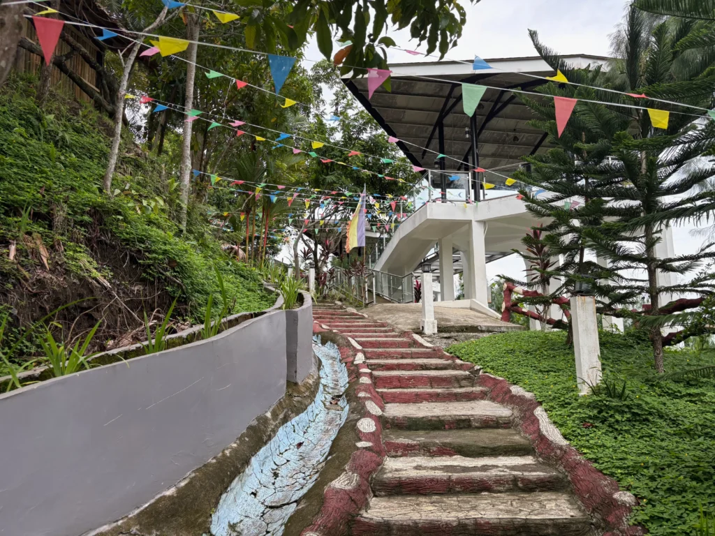 Gazebo Glass Bridge and Cliff's Cafe Balimba Hills Talaingod stairway to the glass bridge