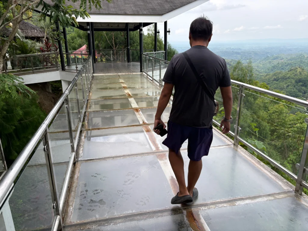 Gazebo Glass Bridge and Cliff's Cafe Balimba Hills Talaingod rusty overlooking glass bridge