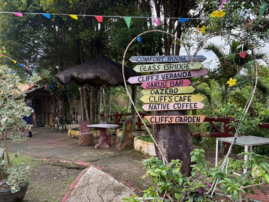 Gazebo Glass Bridge and Cliff's Cafe Balimba Hills Talaingod amenities