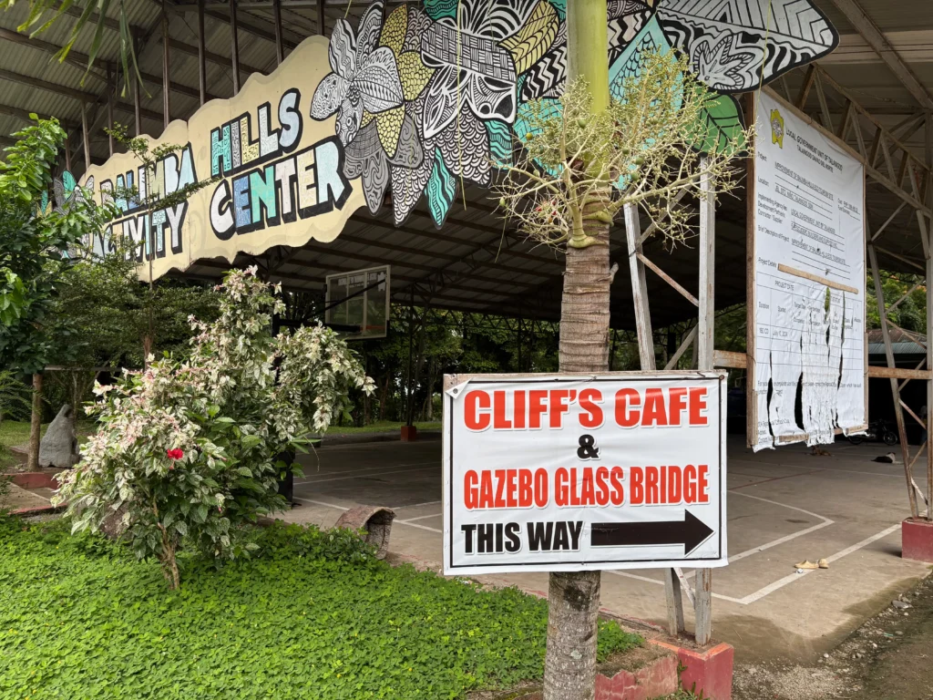 Gazebo Glass Bridge and Cliff's Cafe Balimba Hills Talaingod activity center