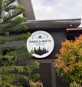 Pines and Mists Homestay Sitio Uraya, Talaingod signage