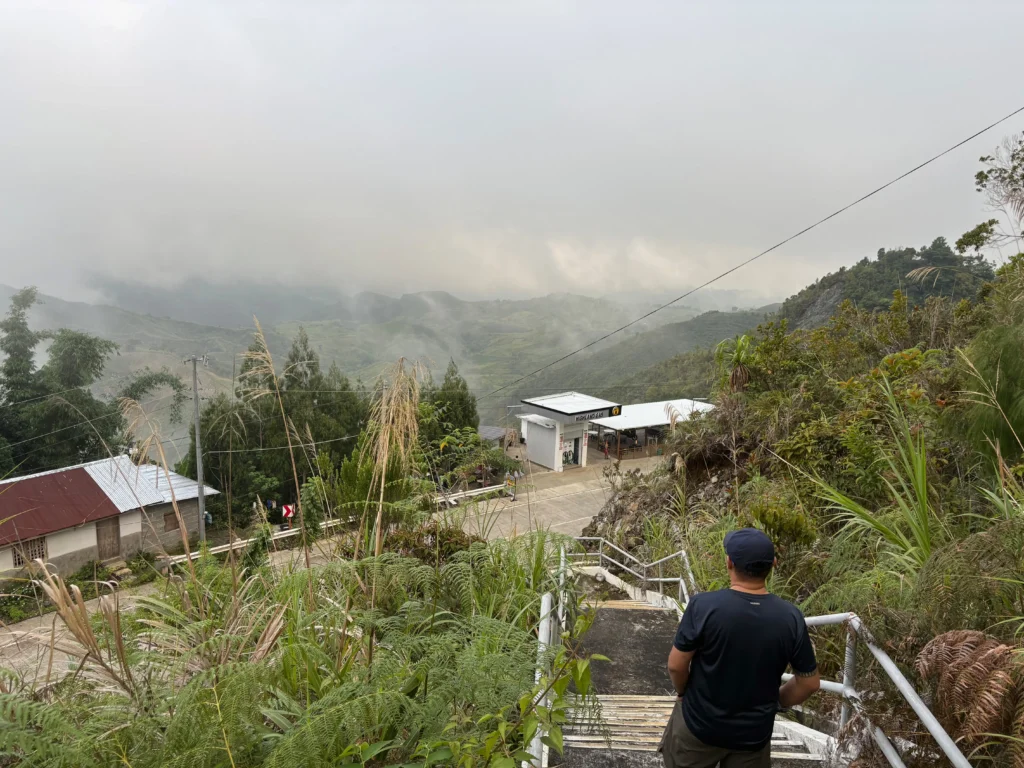 Pines and Mists Homestay Sitio Uraya, Talaingod fronting stairs to viewdeck