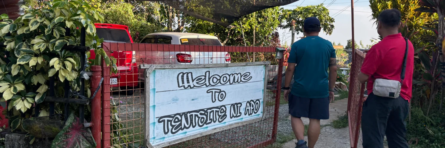 Tentsite ni Apo and Mulberry Farm Balutakay, Bansalan, Davao del Sur entrance and parking space