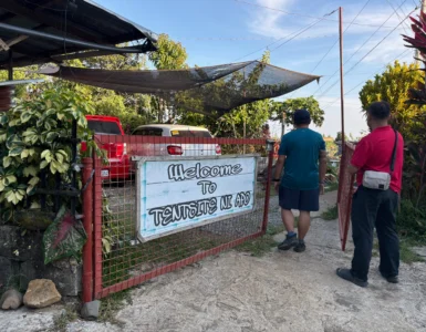 Tentsite ni Apo and Mulberry Farm Balutakay, Bansalan, Davao del Sur entrance and parking space