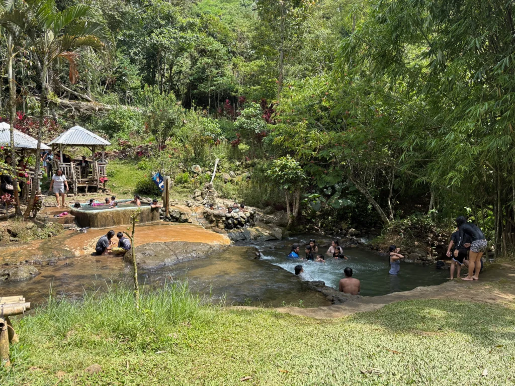 marawer hot spring in kapatagan davao del sur small pool for hot spring and river water basin