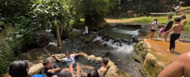 marawer hot spring in kapatagan davao del sur hot spring pool beside the river