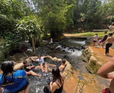 marawer hot spring in kapatagan davao del sur hot spring pool beside the river