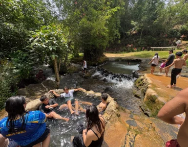marawer hot spring in kapatagan davao del sur hot spring pool beside the river