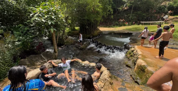 marawer hot spring in kapatagan davao del sur hot spring pool beside the river