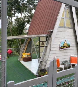 walker's deck in new corella, davao del norte A house with viewing deck has lower and upper rooms