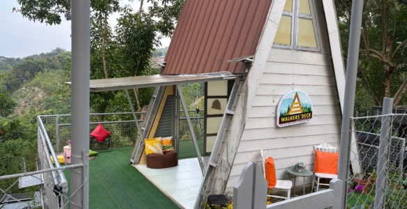 walker's deck in new corella, davao del norte A house with viewing deck has lower and upper rooms