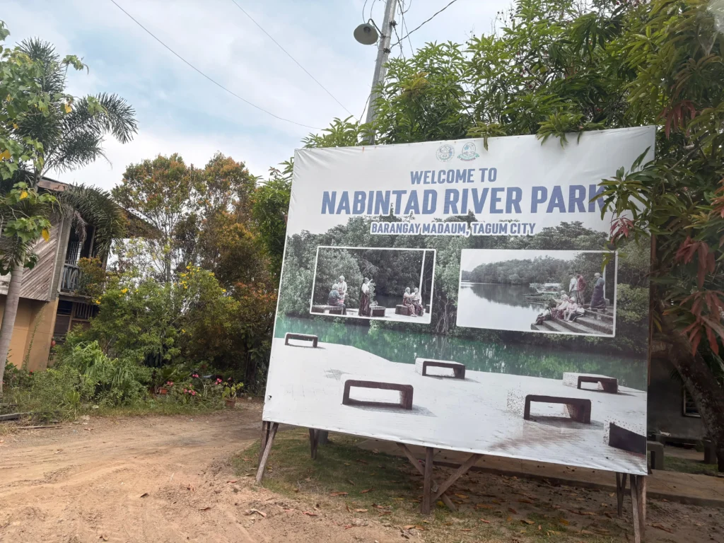 Nabintad River Park in Madaum, Tagum Davao del Norte entrance signage
